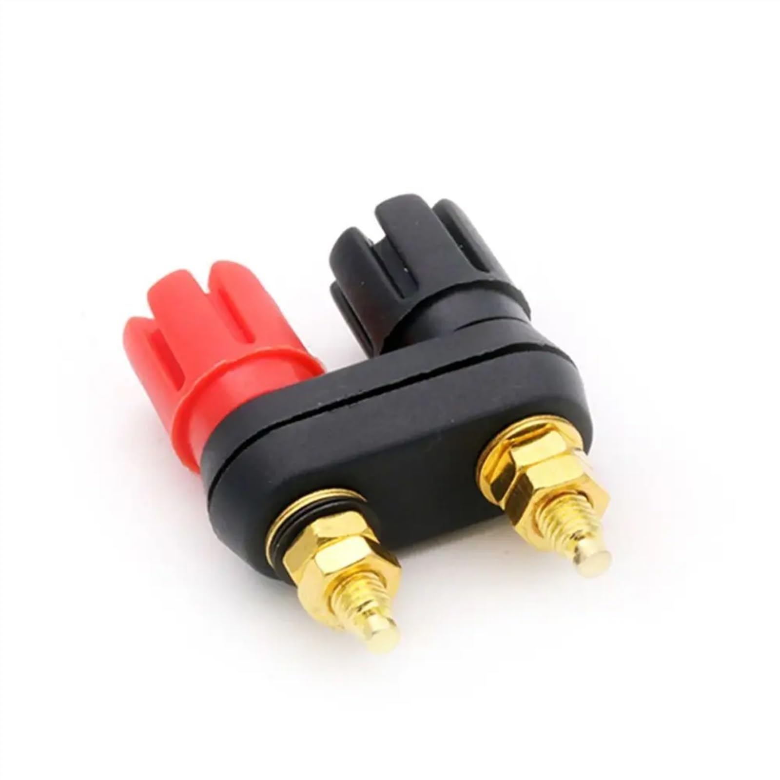 10 pièces fiches Banane Double Femelle Couple bornes Rouge Noir connecteur amplificateur Terminal Liaison Poste Banane Haut-Parleur Prise Jack