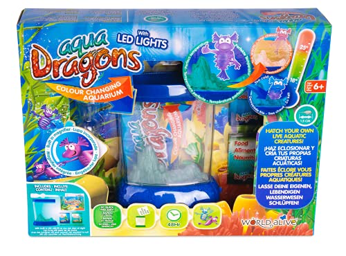 AQUA DRAGONS Color Changing Deluxe with LED Lights | STEM Toy Educational Aquarium for All Kids