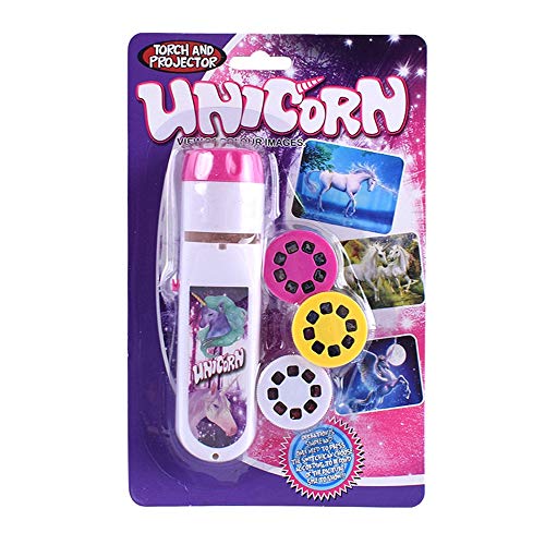 Preisvergleich Produktbild Handlungsprojektor Kinderfackel Taschenlampe Baby Nachtlicht, 32 Projektionsmuster Eltern-Kind-Interaktionspuzzle Frühes Lernen Auswahl mehrerer Szenen,Unicorn