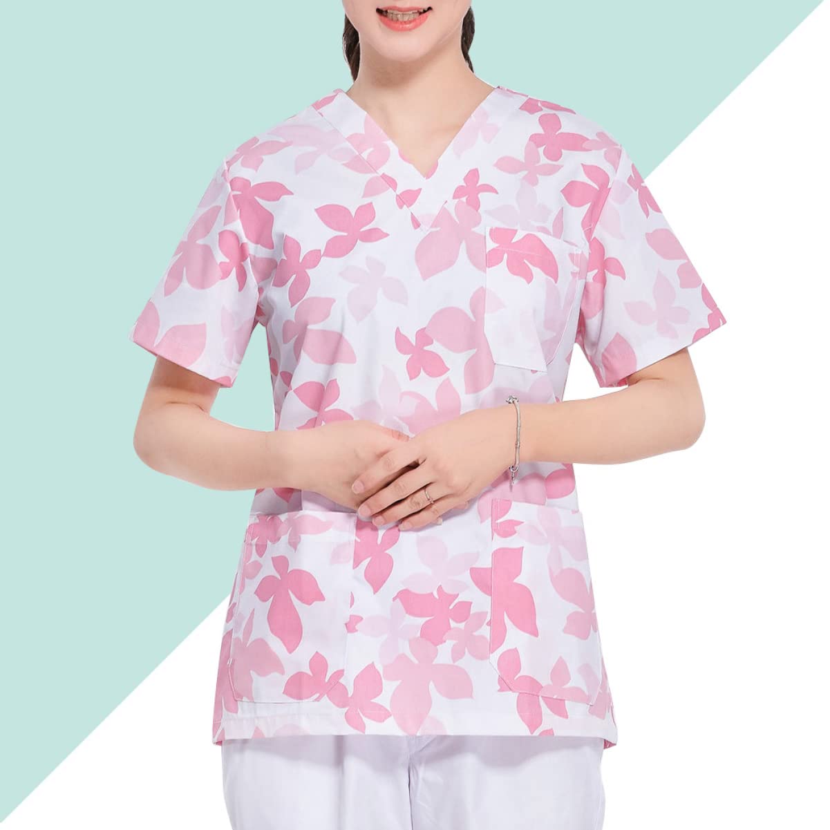 SHERCHPRY 1 Set Postpartum Kit Scollo a V Scrub Top Donne Abiti Acero Scrubs Giacche per le Donne Giacca per le Donne