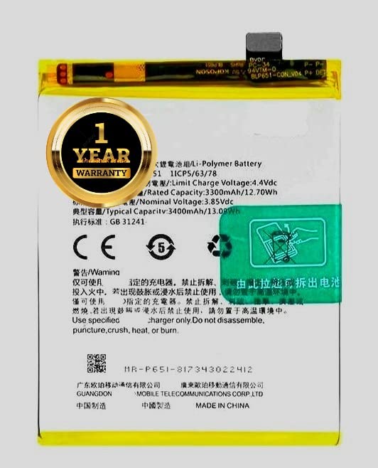Image of Original BLP651 Battery Compatible with Oppo R15 Pro, CPH1831, PAAM00