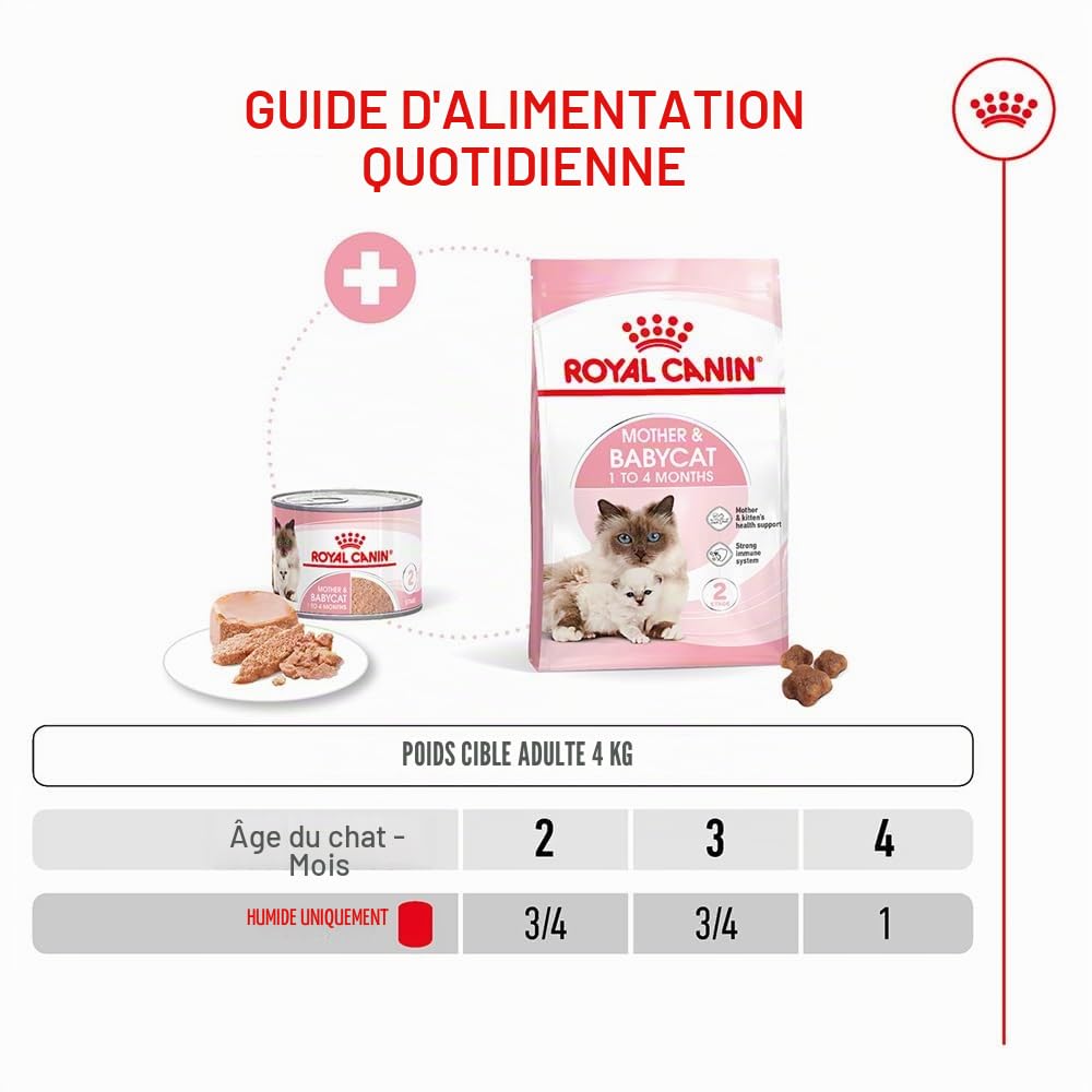 Royal Canin Mother & Babycat Mousse 12 x 195 g Aliment Complet pour Chats