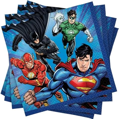 Unique Justice League Beverage Paper Napkins Cover