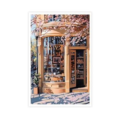 Poster rétro sur toile 60x90 cm pour déco vintage de chambre