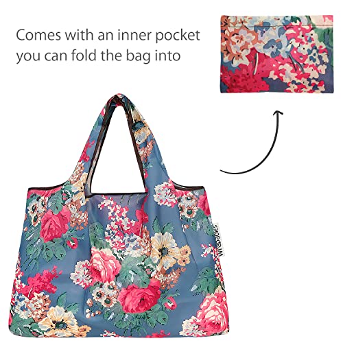 Image of allydrew Large Foldable Tote Nylon Reusable Grocery Bag