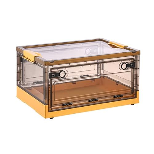 薄型折りたたみコンテナ コンテナボックス 透明 収納ケース 大容量 卓上収納ケース ふた キャスター付き 衣装ケース 整理ボックス 衣類 書類 小物 おもちゃ 収納 積み重ね可能 多機能 防塵 防カビ 防湿 家庭用 車用 オフィス用 組立簡単 収納ボックス