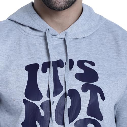 Image of Mack Jonney Printed Hooded Cotton Fleece Hoodie for Men-MACK32358