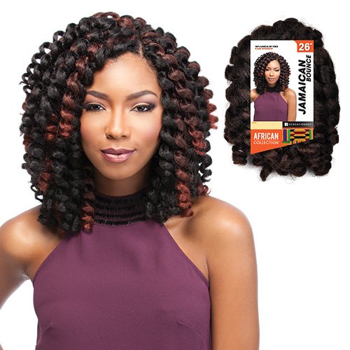 Sensationnel Synthetic Hair Crochet Braids African Collection Jamaican Bounce 26" (5-Pack, SOM1B/30)