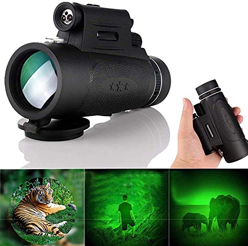 Telescopio monocular 12x42 compacto portátil con trípode miniatura 5