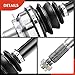 A-Premium Pair (2) Rear CV Axle Shaft Assembly Compatible with Subaru Forester 2009-2018, Impreza 2011-2014, Legacy 2010-2014, Outback 2010-2014, WRX, Driver and Passenger Side, Replace# 28421AJ01A