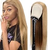 Zeslaerr Straight Human Hair Wig 5x5 Hd Frontal Lace Wig Echthaar PerüCke 150% Density Unprocessed Brazilian Virgin Hair #27 Honey Blondee Minimal Tangle For Women 18 Inch