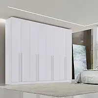 Guarda-roupa Casal 08 Portas Império Branco
