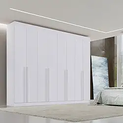 Guarda-roupa Casal 08 Portas Império Branco