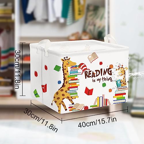 Image of Clastyle Large Reading Corner School Classroom Book Basket Toy Nursery Bin