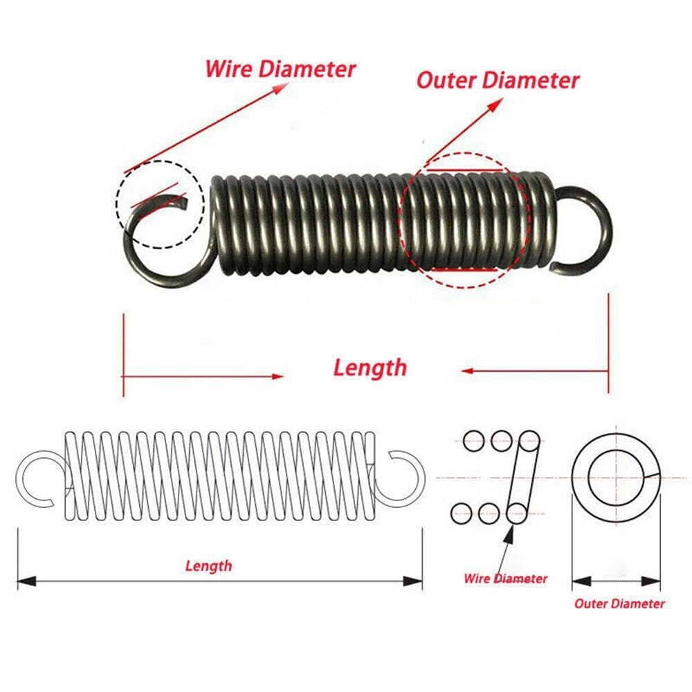 Zixinz-Ressort 10pcs en Acier Inoxydable Micro Compression Spring Fil Diamètre 0.3mm Diamètre extérieur 3mm Longueur 5-50mm, Bonne flexibilité ( Length : 3x45mm Zixinz-Ressort 10pcs en Acier Inoxydable Micro Compression Spring Fil Diamètre 0.3mm Diamètre extérieur 3mm Longueur 5-50mm, Bonne flexibilité ( Length : 3x45mm