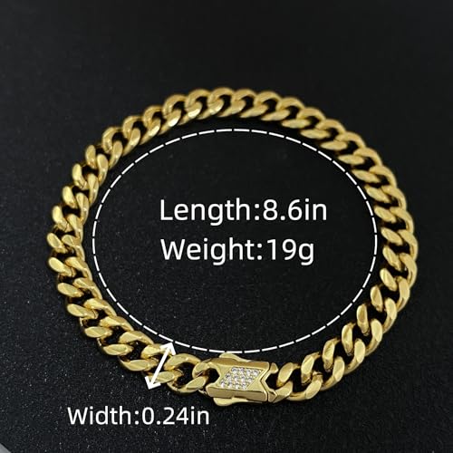 Solid 18K gold mesh bracelet suitable for both men and women, Miami Cuban moissanite tennis bracelet, birthday, Christmas, ball gift with gift box2