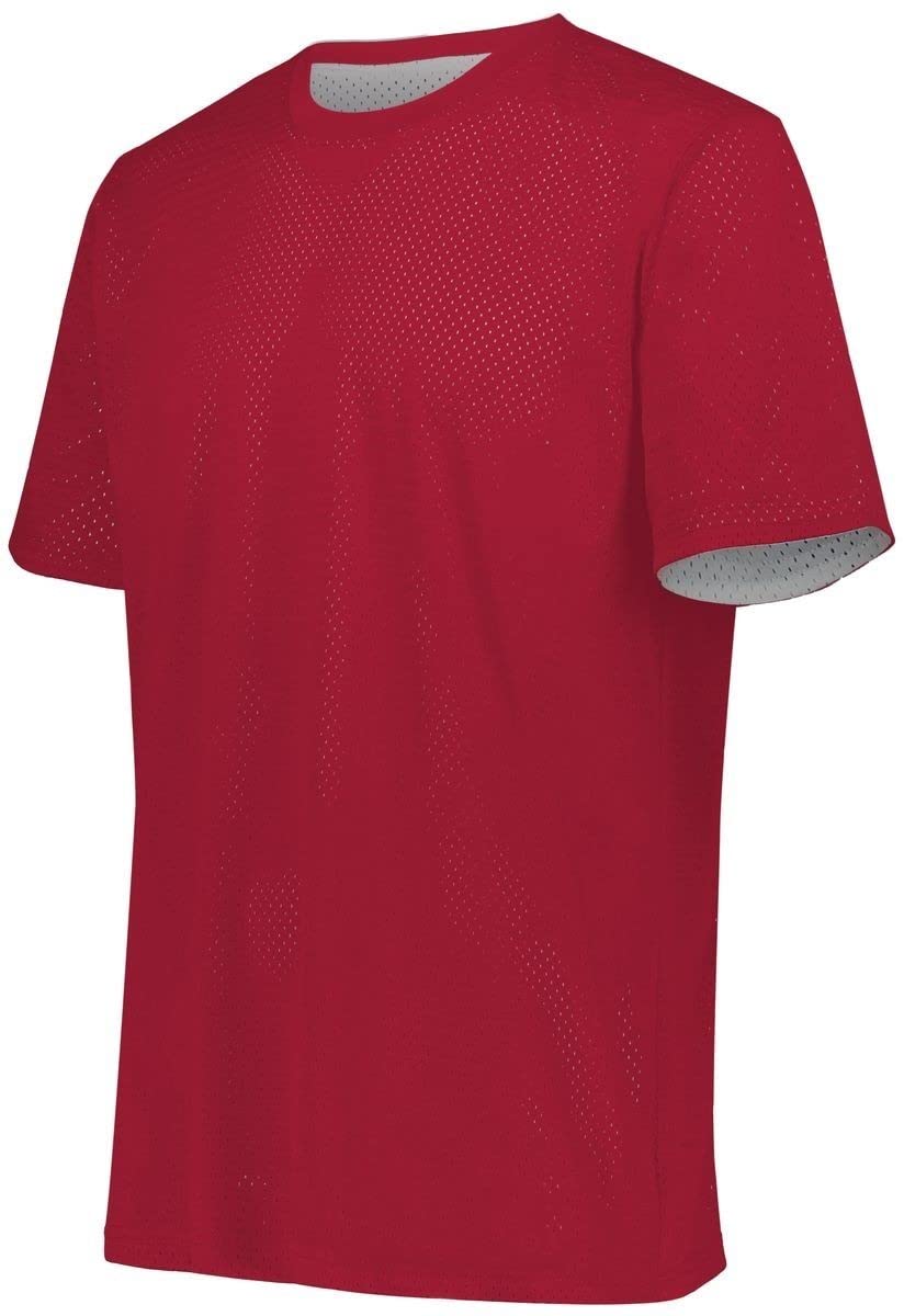 Augusta Sportswear Short Sleeve Mesh Reversible Jersey S Scarlet/White