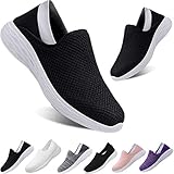 [todaysunny] スニーカー レディース スリッポン ナースシューズ 婦人靴 カジュアルシューズ 超軽量 ウォキングシューズ 通気性 大きいサイズ スニーカー ブラック 23.0 cm