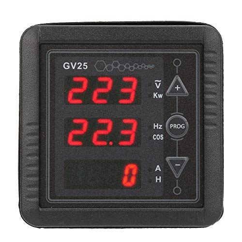 Image of LED Digital Display Multifunction Power Energy Meter Voltage Current Frequency Tester 110 /220V System Generator Panel Meter for Electric Equipment Monitoring