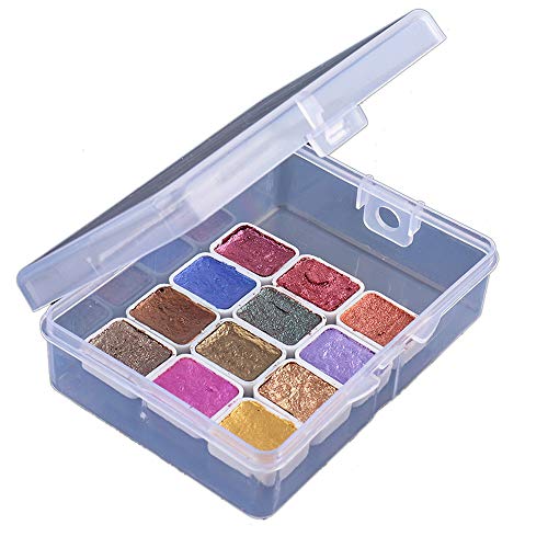 VVU 12pc Solid Magic Mirror Nail Powder Watercolor Draw Paint Blooming Flowers Pearl Pigment Chrome Nail Art DIY Decoration