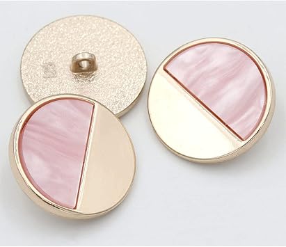5 Pcs Vintage Metal Buttons Women Coat Sweaters Garment Decorations AccessoriesPink,25mm