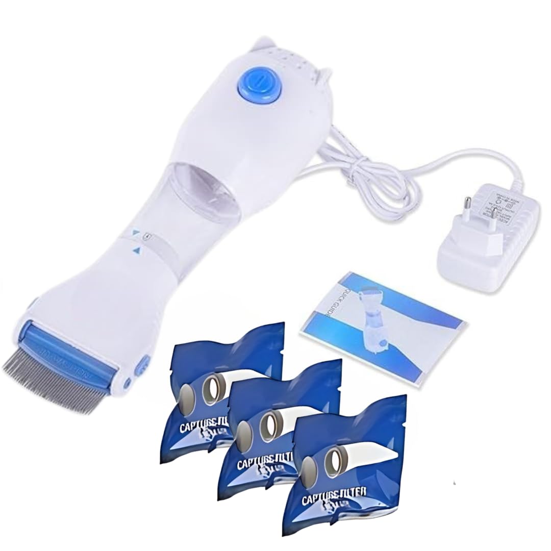 Electrical Head Lice V Comb Capture 3 Filter Trap Head Lice And Eggs Removed From The Hair, Allergy and Chemical Free Head Lice Treatment-image-14