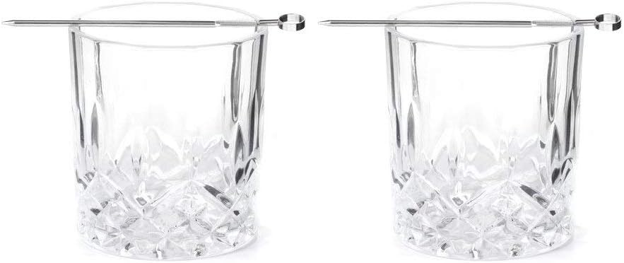 Kikkerland Whiskey Tumblers 2 Pieces, Clear