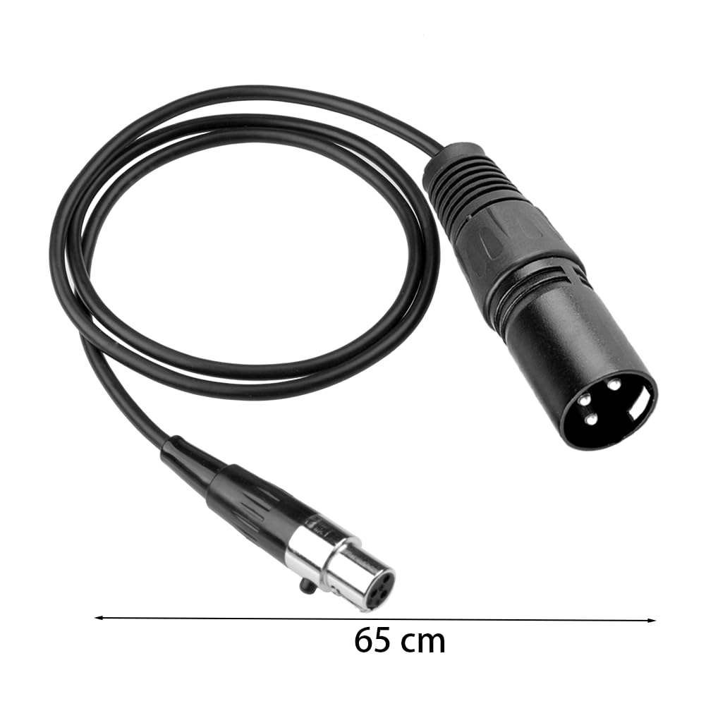SIENOC Mini XLR żeński 3P do XLR-Mmęski 3Pin Plug Pro Mic Premium Audio Cable