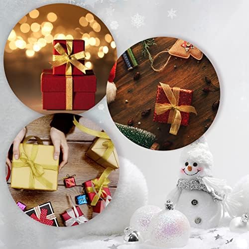 InJolly 2 Roll 50 Yards Wide Glitter Ribbon Organza Ribbon Gold Ribbon Christmas Ribbon Decorative Ribbon for Gift Wrapping, Making Bows and Wreaths(Gold, Sliver)