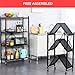 Kitchen Garage Metal Shelves, Storage Shelves Organizer, Foldable Metal Shelving, Closet Shelving Unit, 28