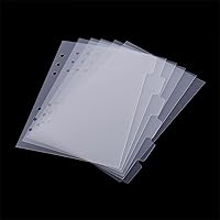 Vista 7 de BAOFALI 11PCS A5 Size Dividers for 6 Ring Binder,with Reinforced Edge and 20Tabs,Paper Index Divider Category Page Tab Indexing Cards Die and Stamp