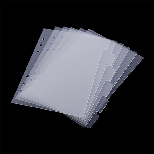 Miniatura 7 de BAOFALI 11PCS A5 Size Dividers for 6 Ring Binder,with Reinforced Edge and 20Tabs,Paper Index Divider Category Page Tab Indexing Cards Die and Stamp