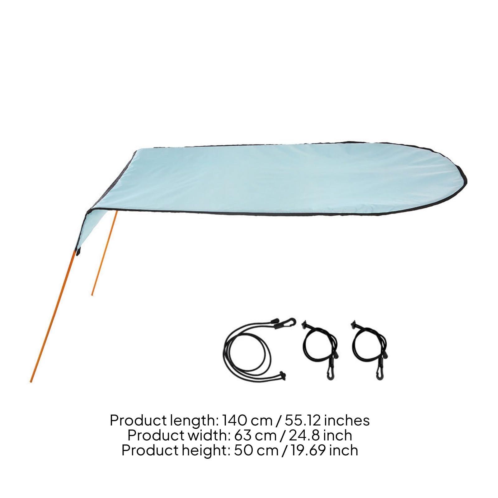 TISHITA Tettoia Gonfiabile per Barca Copertura Bimini Tenda Parasole Riparo Sole Compatibile con Kayak Gommoni Tessuto Oxford Bordatura Nera Montaggio Rapido, Array, Azzurro Impermeabile