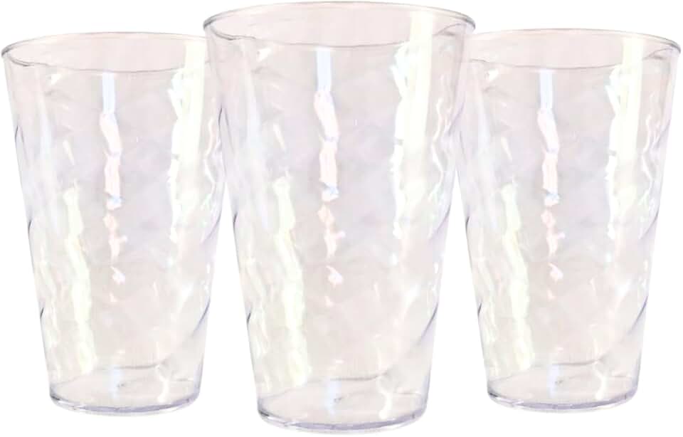 20 Copos Twister Cristal Acrilico 400ml Festa P/Transfer Cor:Cristal