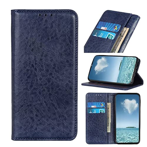 Étui Nokia C22 4G bleu antichoc avec clapet magnétique de protection
