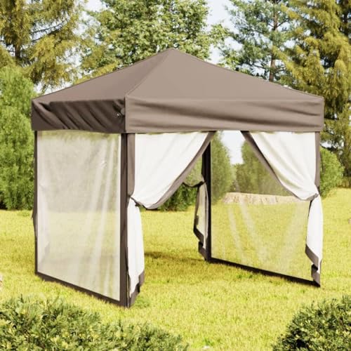 Sophrelle Carpa para Fiestas Plegable con Paredes Gris taupé 2x2 m Gris Topo,93512