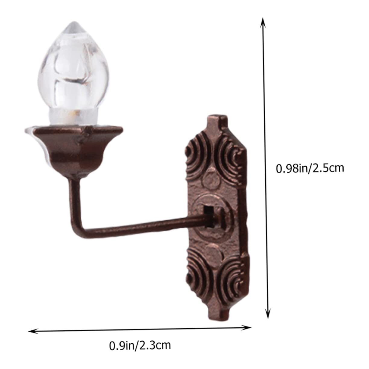 VILLCASE 5pcs Miniature Landscape Wall Lamps 1:87 Scale Mosaic Decorative Lights Sand Table Model Accessories Warm Light for DIY Miniature Homes