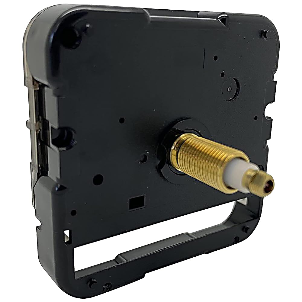 Dans Clock Shop Black Skp Quartz Wall Clock Replacement Mechanism Movement Motor Battery Suitable Seiko & Tochigi Tokei Sc Hk Ltd (21.9Mm Ticking Ef Euro Shaft)