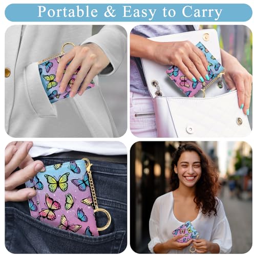 Image of Jogjam Womens Wallet, Butterfly Small Slim RFID Blocking Card Wallets, Cute Trifold PU Leather Card Holder Wallet Organizer, Mini Pocket Cash Wallet with 7 Card Slot ID Window for Girls Ladies