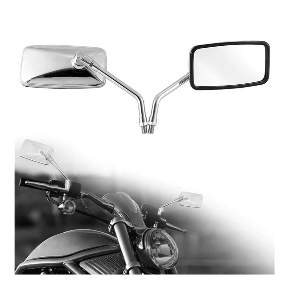 Espejos Retrovisores Universales Para Motocicleta 10mm Para Moto Y Scooter Manillar Espejos