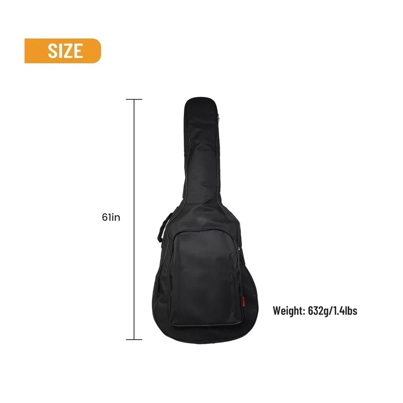 Funda para Guitarra Bolsa de Transporte Acolchada Impermeable for Guitarra acústica clásica, de tamaño Completo, con Funda de Tela Oxford estándar.(Brown)