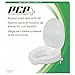 PCP 2-Inch Raised Standard Toilet Seat, Increase Height Over Commode, Low Profile Elevated, Includes Lid, Tightening Stability Safety Clamps