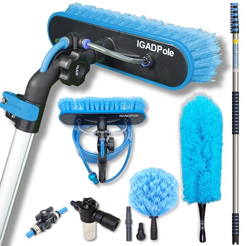 IGADPole 24ft Washing Kit: Water-fed Brush, Soap...