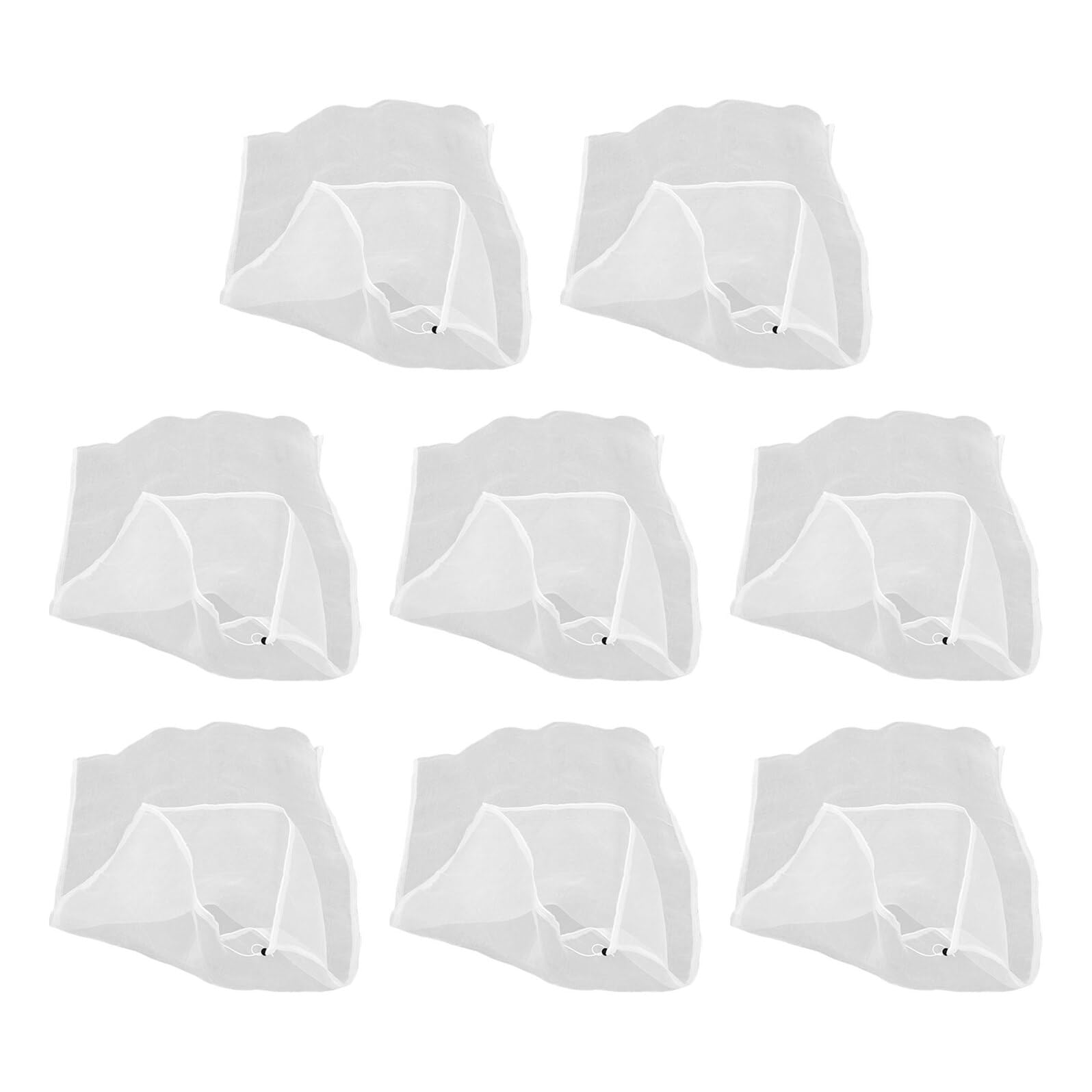 Red Protectora de Malla para Frutas, 8 Piezas de Nailon Blanco | Cierre Doble Seguro, Diseño Reutilizable, para Huerto y Jardinería, Cobertura Fina para Melocotones