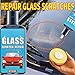 Window Scratch Remover, 2PCS Window Scratch Repair with Sponge, Glass Repair Solution, Auto Glass Polishing Liquid, Windshield Coating for Detailing Automotive Garage Household Travel