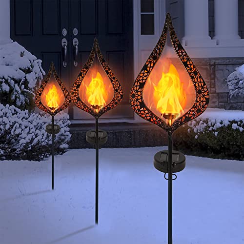 Gartenstecker Flamme Mit Kugel - 120 Cm Edelstahl Blumenstecker Grau