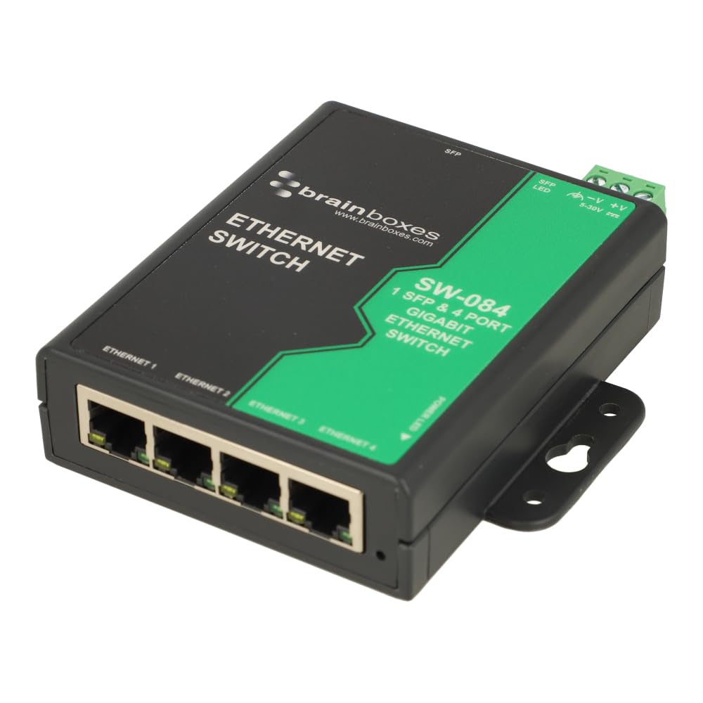 Brainboxes 1 SFP & 4 Port Gigabit Ethernet Switch