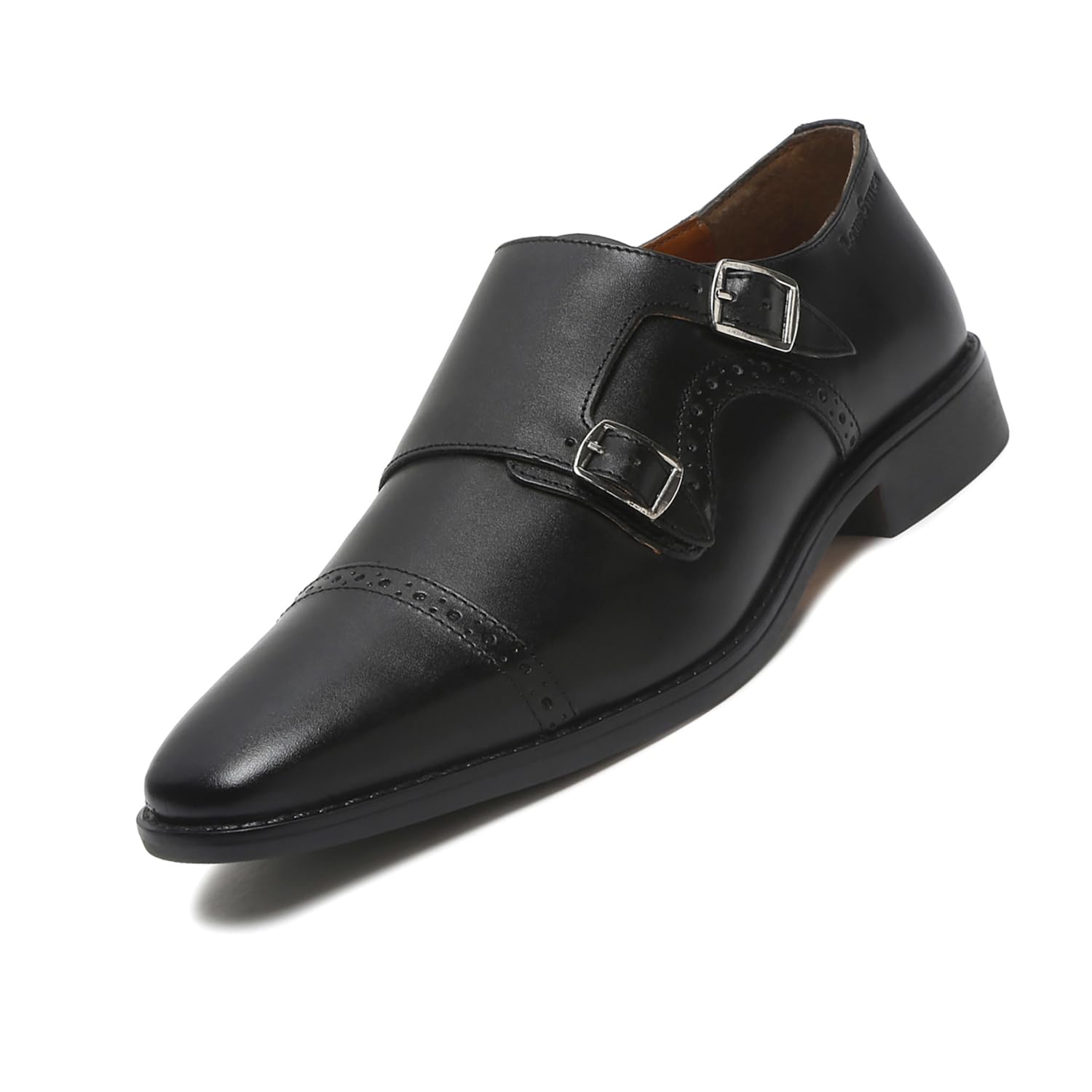 LOUIS STITCH Mens Formal Shoes | Italian Leather Double Monk Strap Handcrafted | Stylish Lace-Up Business, Formal, Black | UK Size 10 (RXDMJB-) (B0CDLW9Z65) Amazon Price History, Amazon Price Tracker