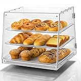 NowCooks Joymaney 3 Tier Pastry Display Case | Countertop Bakery Display with Secure Magnetic Doors, Helps...