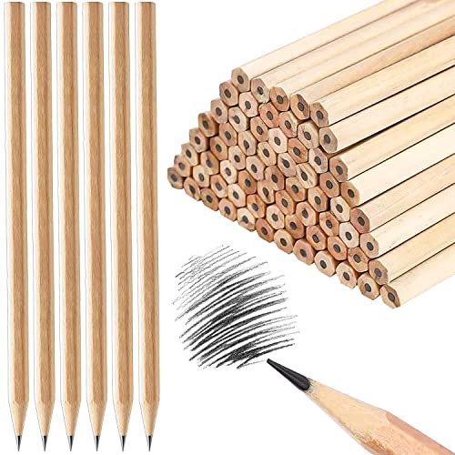 Fzyisw Lot de 50 Crayons HB, Crayon de Bois, Crayon Papier pour enfants, étudiants, enseignants, bureau, école, dessin, écriture, 17,7 x 0,7 cm
